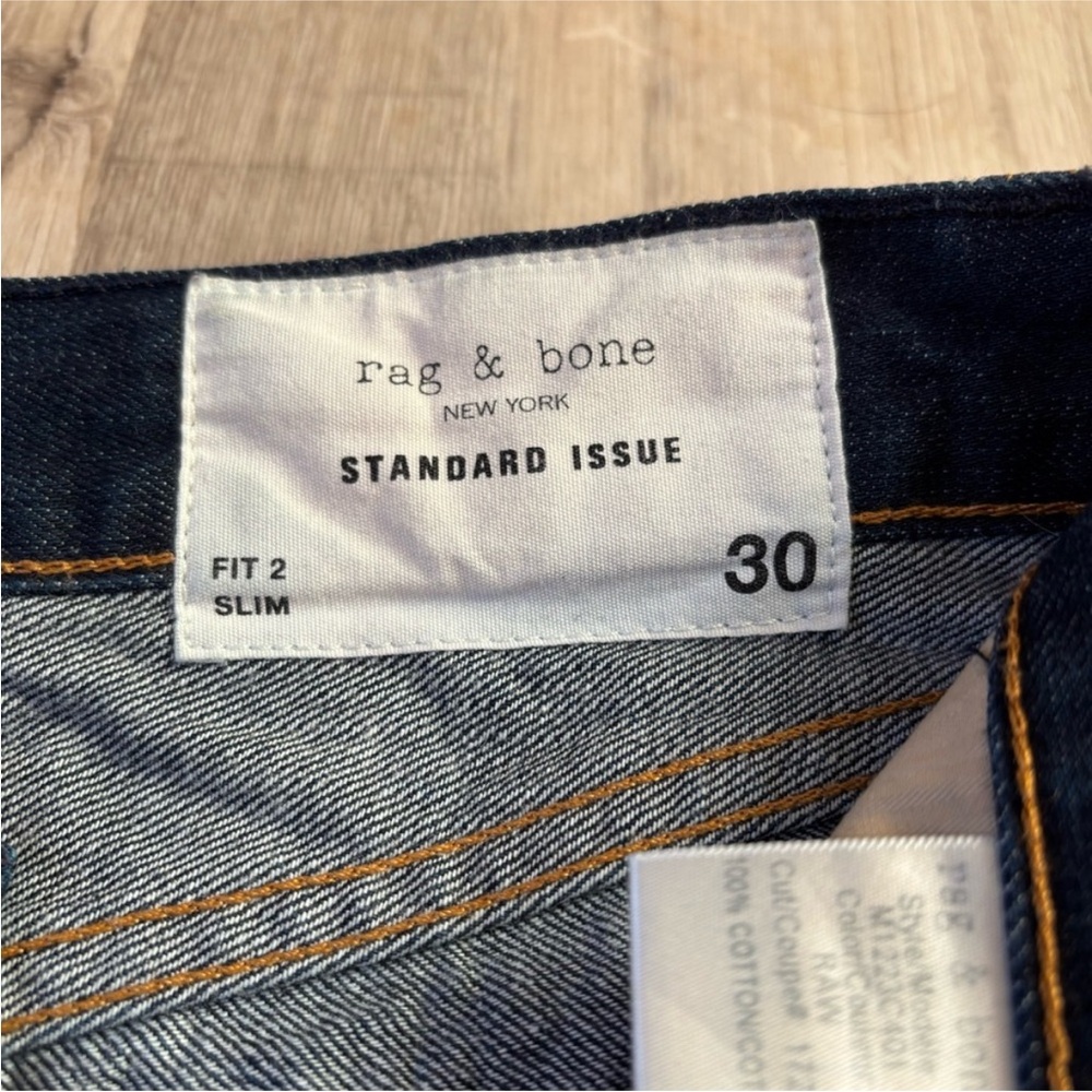 Rag & Bone Jeans Men Dark Blue Fit 2 Slim Size 30 - Picture 4 of 14
